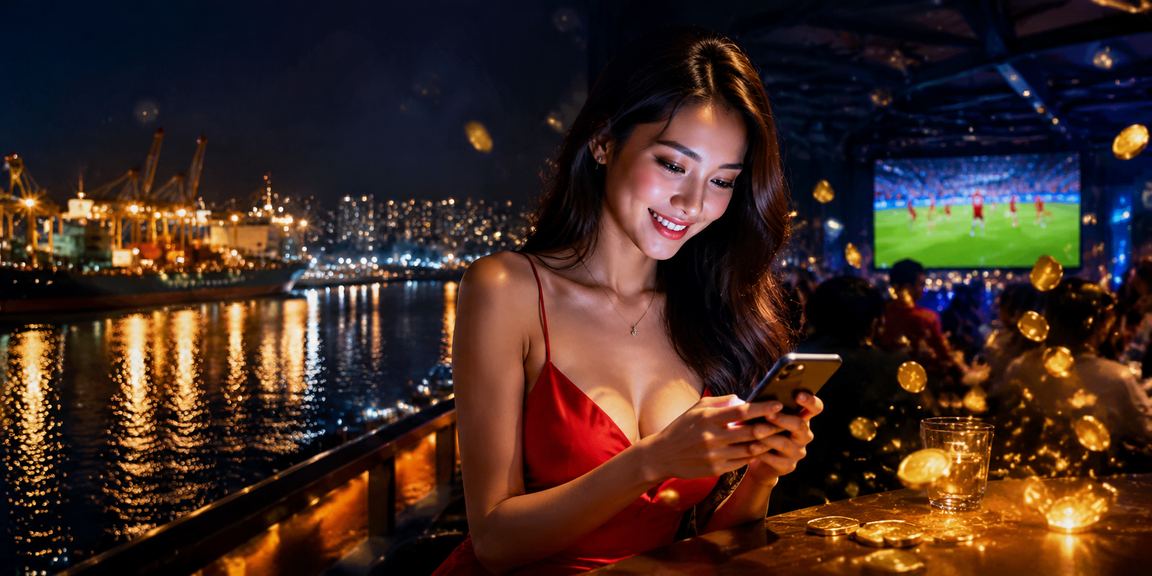 Người dùng tại Hải Phòng chơi casino mobile vào buổi tối trên điện thoại thông minh